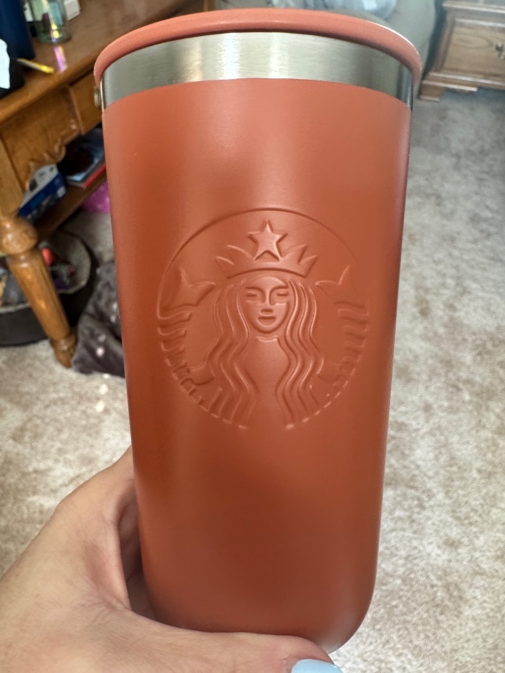 Starbucks Matte Rust Orange Travel Tumbler